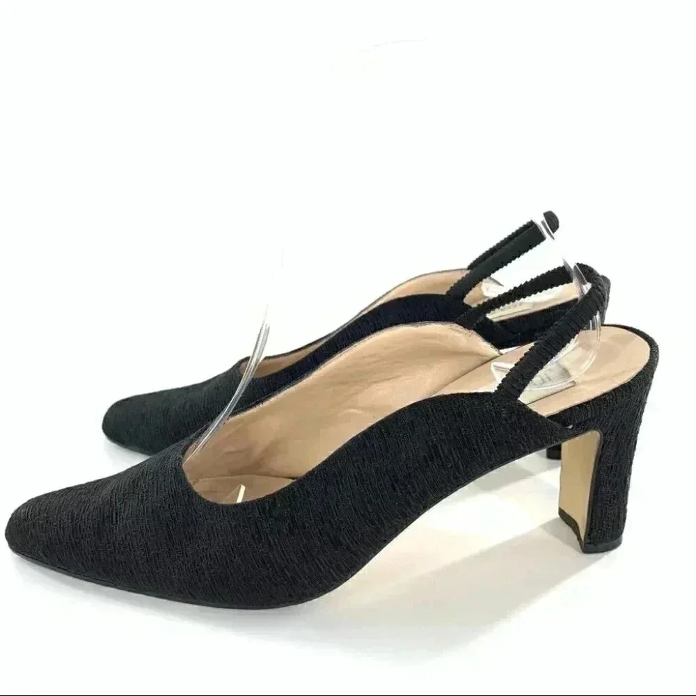 Jones New York heels size 7 AA black formal mother of the bride 80s 90s vintage